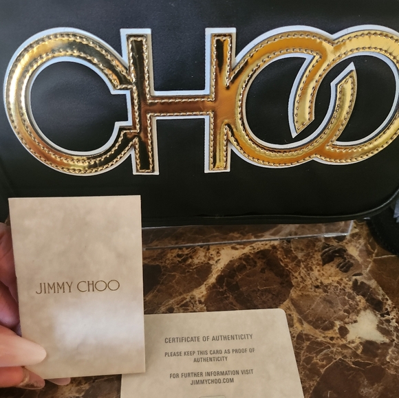 Jimmy Choo Black/Gold Larelle Camera Bag NWT - Picture 3 of 16